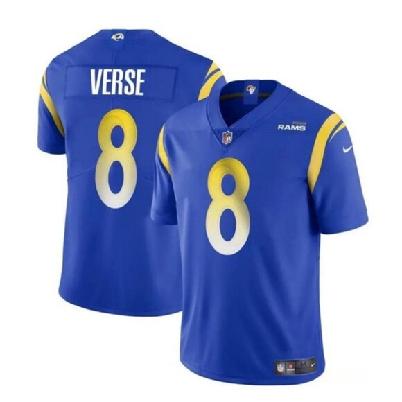 Mens Youths Kids Womens 8 Jared Verse Blue Vapor Stitched Jersey